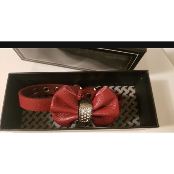 Nib-Bolzano- Exclusive Italian Designer Bolzano Leather Dog Pet Collar Small - Picture 3 of 9